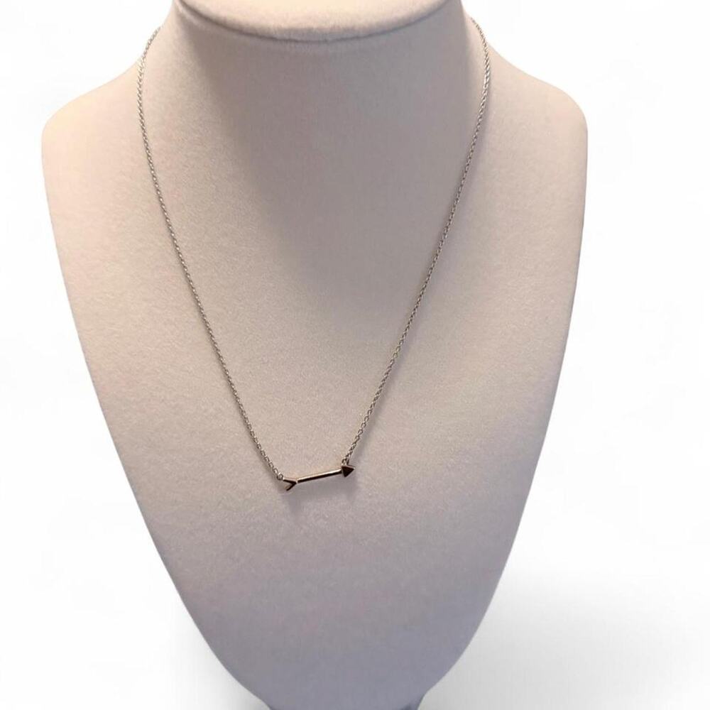 Boma Jewelry Sterling Silver 925 Dainty Arrow Pendant Necklace Adjustable